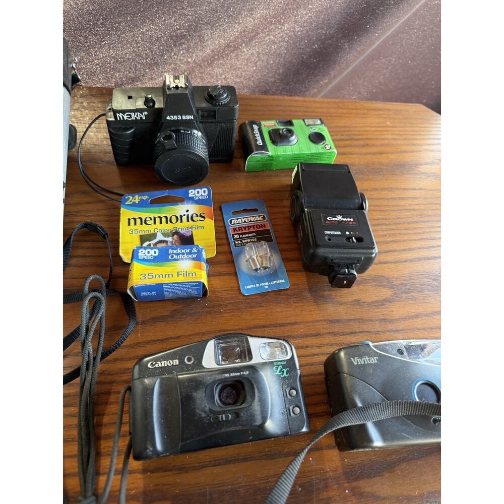 vintage Camera And Flash Lot Kodak Polaroid Canon Untested - Picture 4 of 14